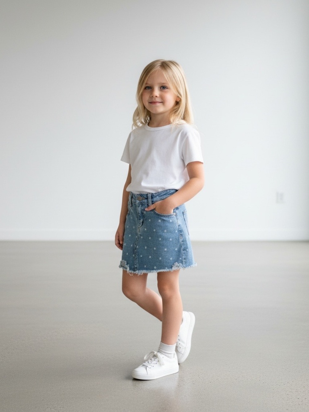 DL1961 Girl's Jenny Mini‎ Jean Skirt Denim Twilight Star SIZE 4T Toddler kids